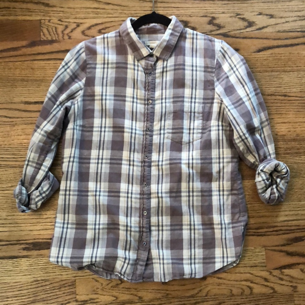 Light purple and gray J Crew button up